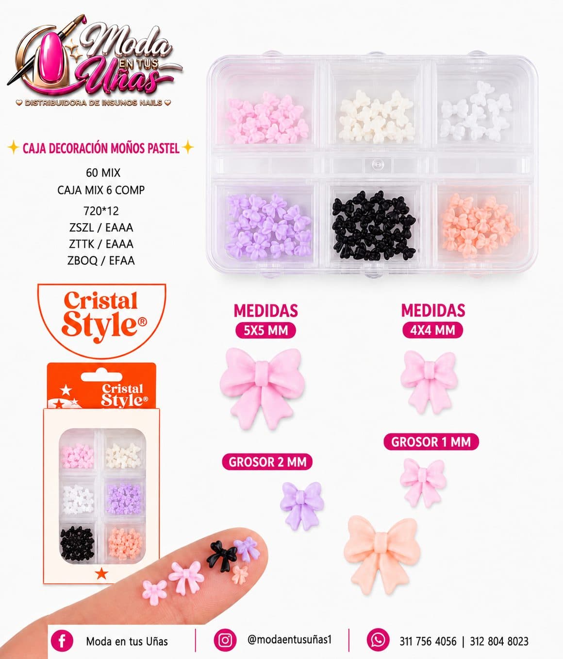 CAJA DECORACIÓN MOÑOS PASTEL