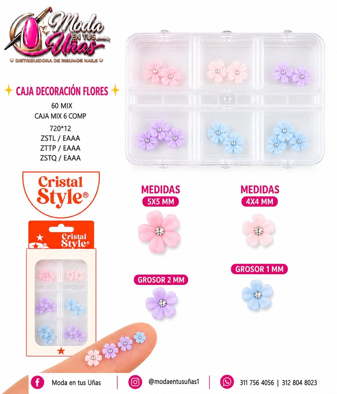 CAJA DECORACIÓN FLORES