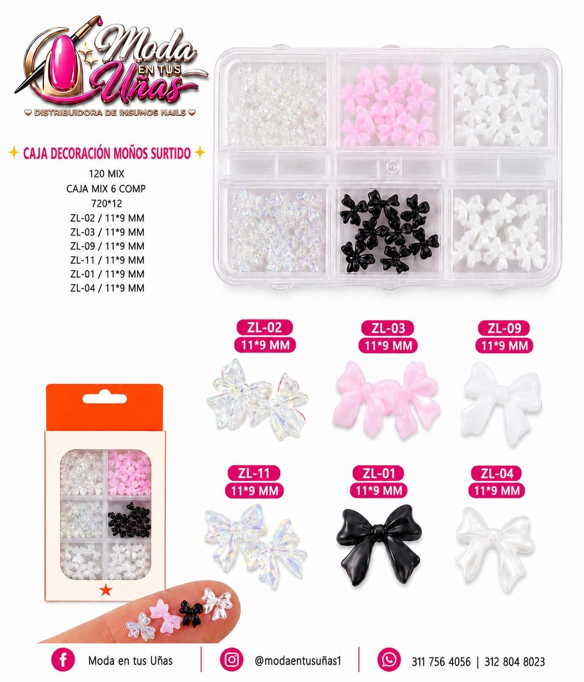 CAJA DECORACIÓN MOÑOS SURTIDO