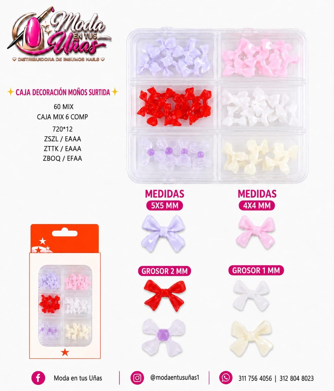 CAJA DECORACIÓN MOÑOS SURTIDO