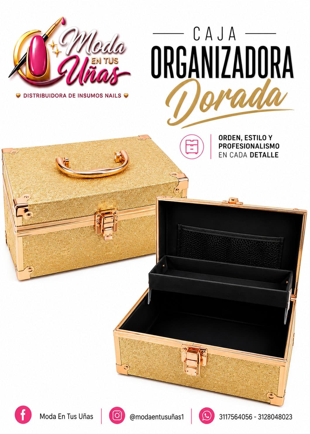 CAJA ORGANIZADORA DORADA