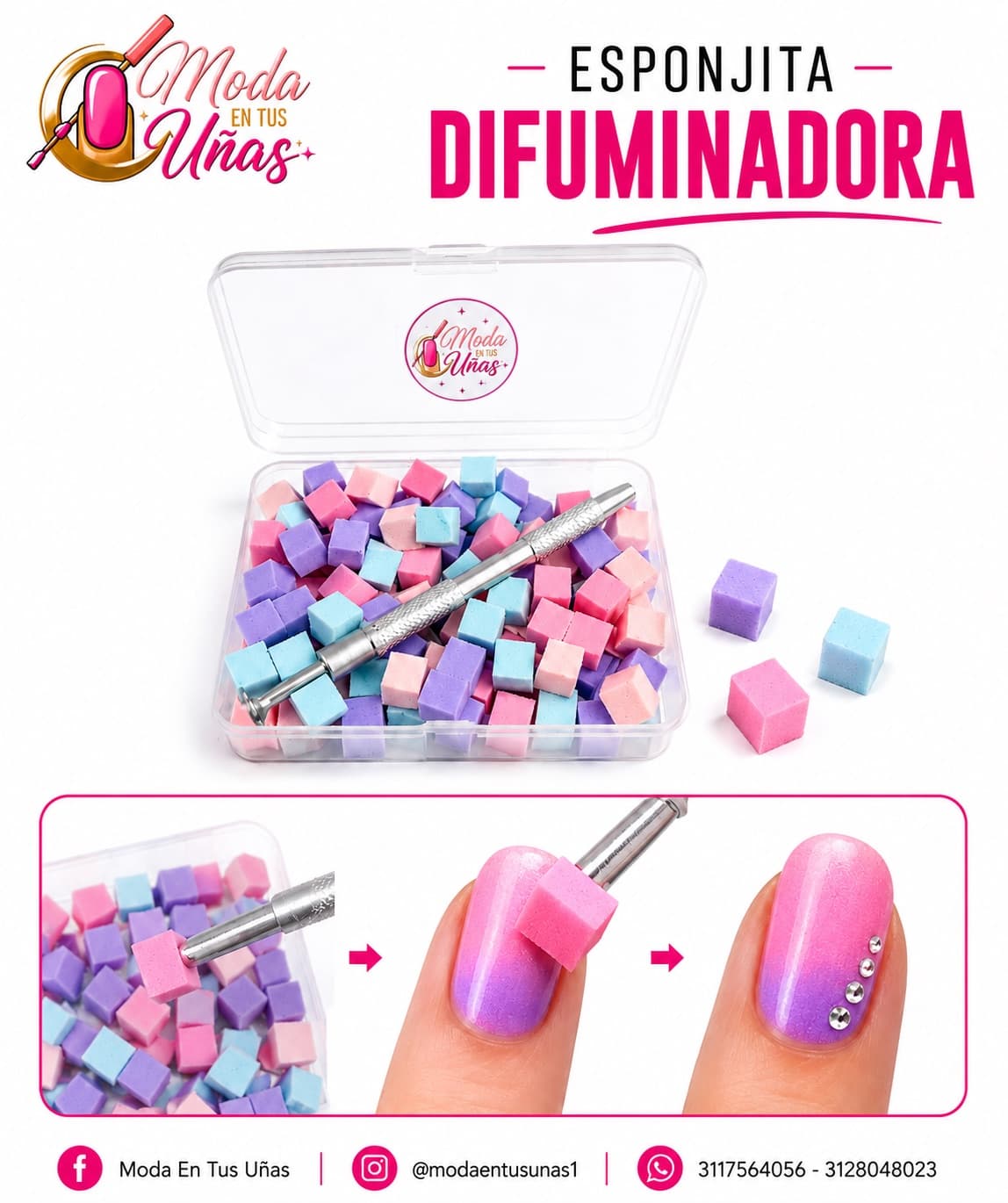 CAJA ESPUMA DIFUMINADO+GARRA