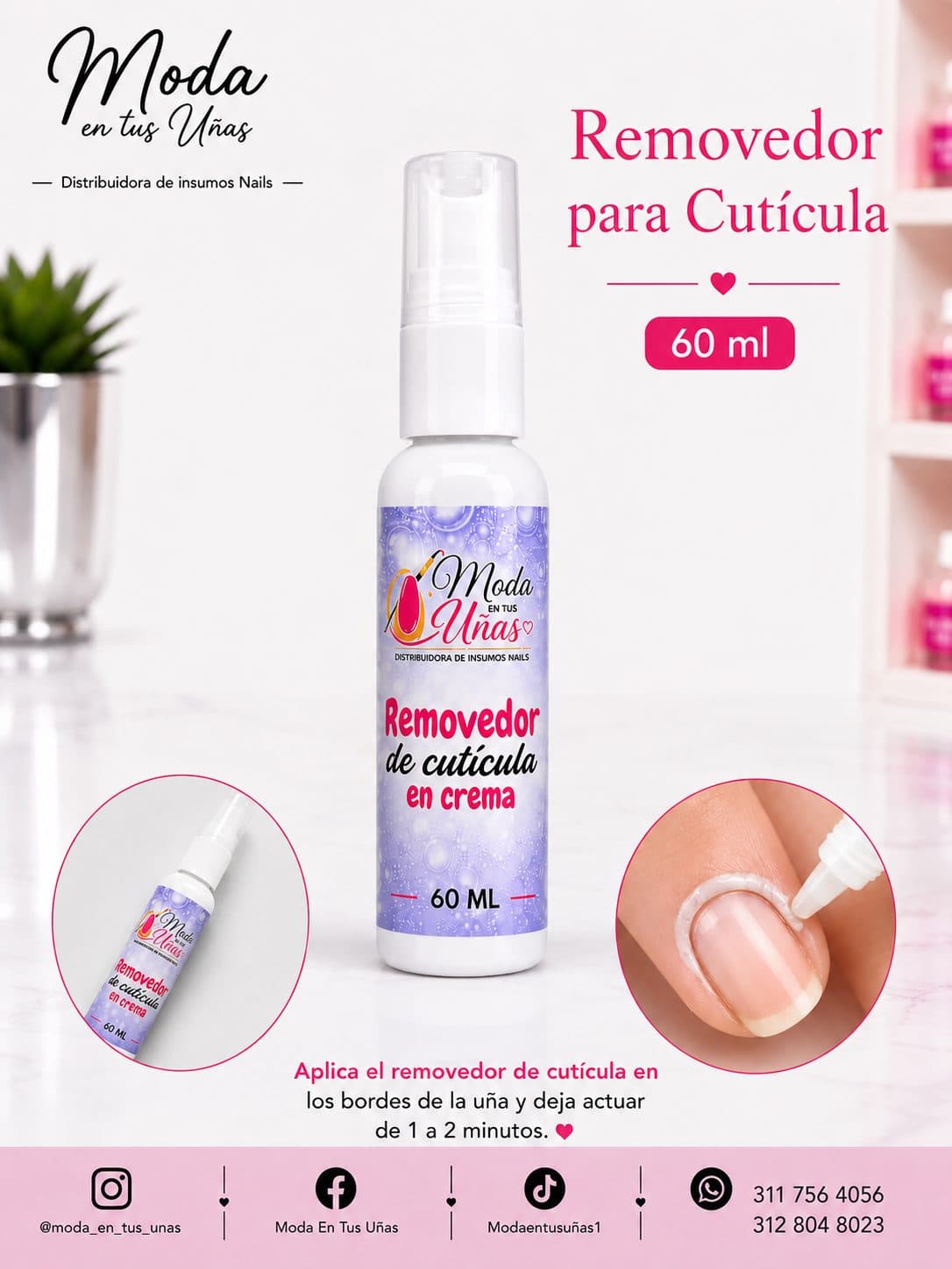 REMOVEDOR DE CUTICULA EN CREMA 60ML