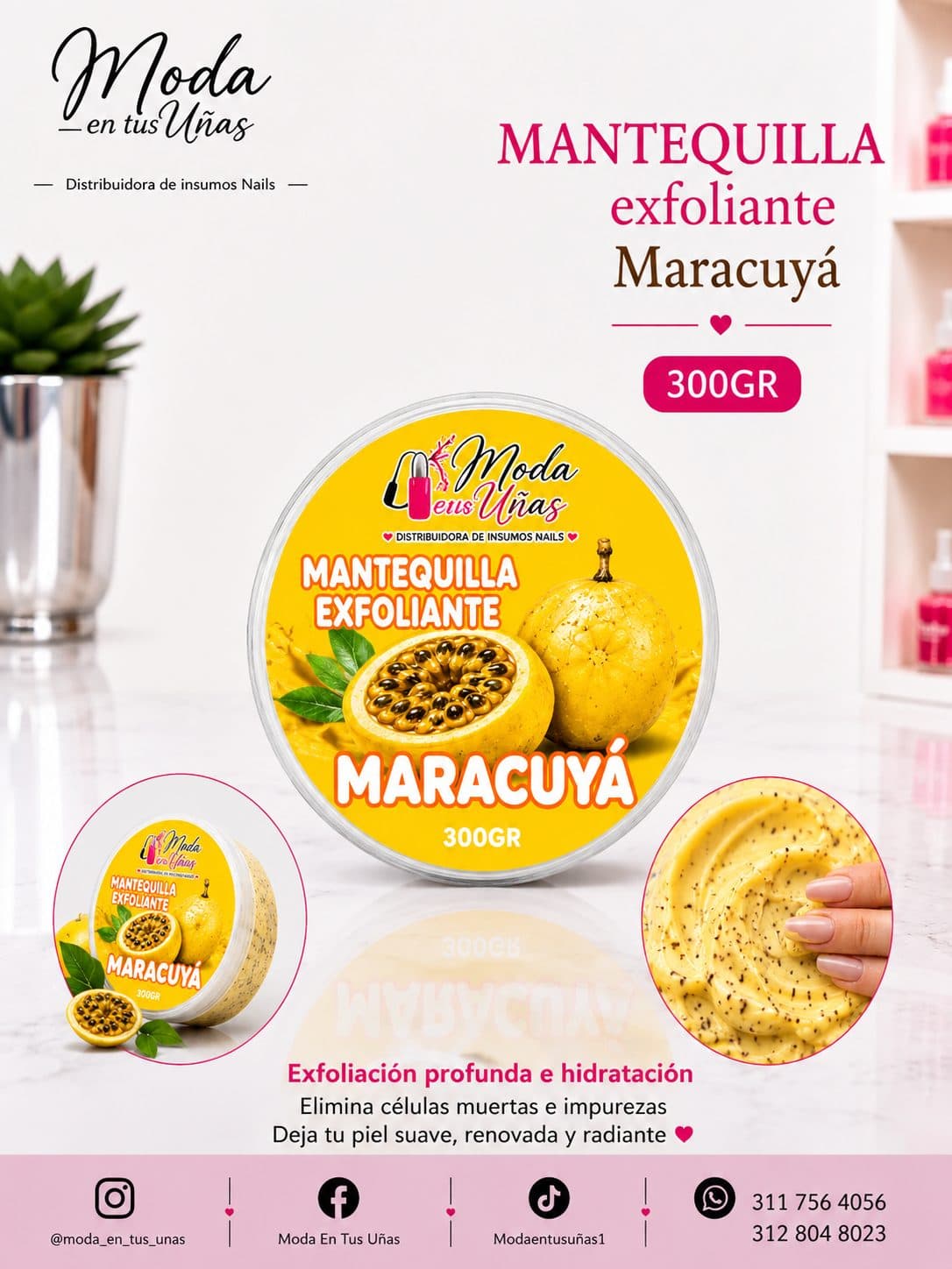MANTEQUILLA EXFOLIANTE MARACUYÁ 300GR