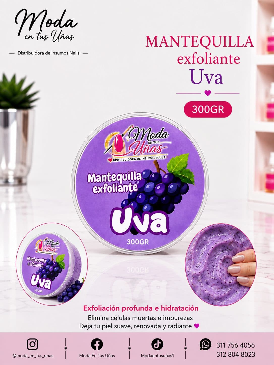 MANTEQUILLA EXFOLIANTE UVA 300GR