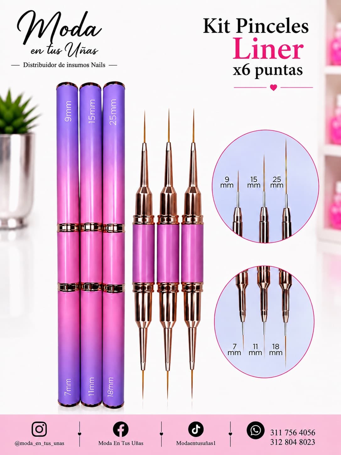KIT PINCELES X6 MEDIDAS