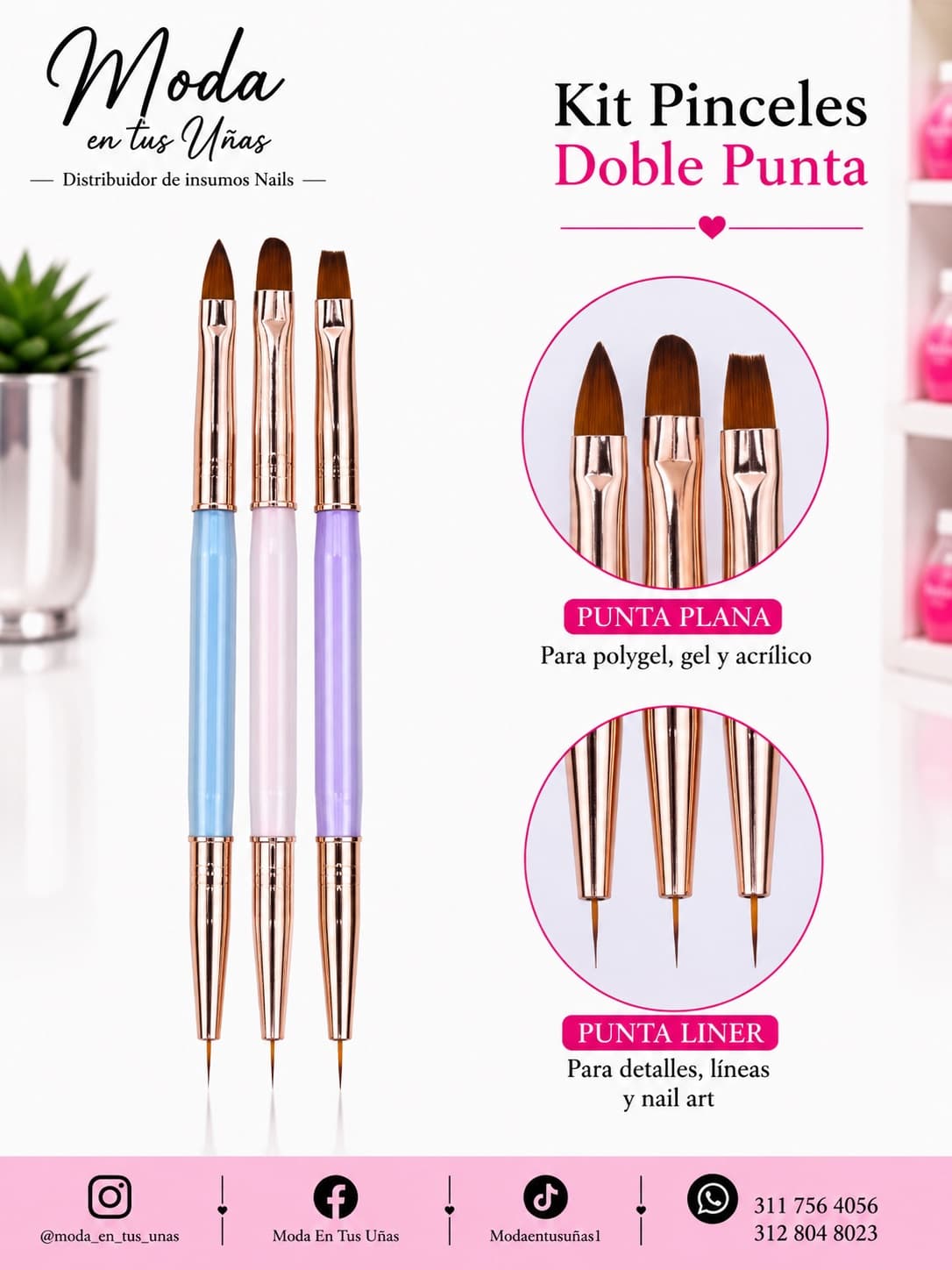 KIT PINCELES DOBLE PUNTA