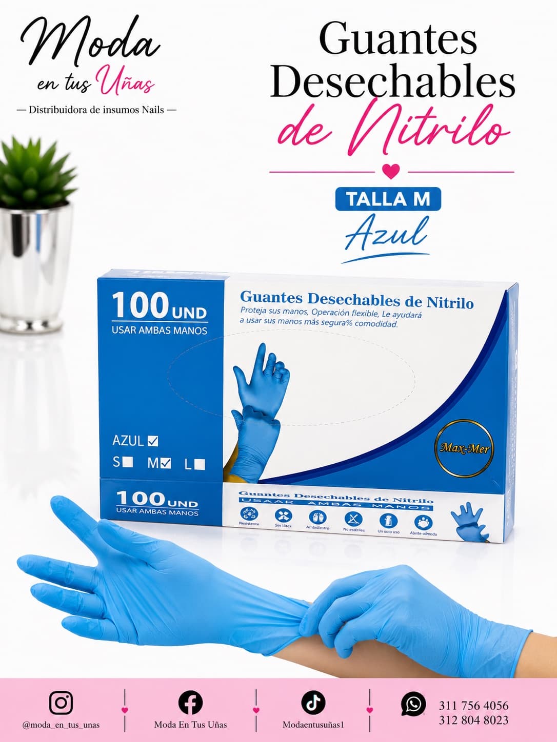 GUANTES NITRILO TALLA M