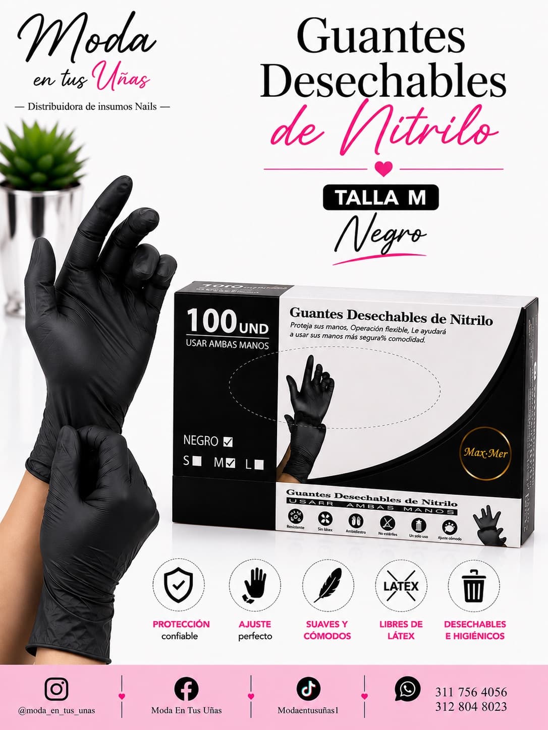 GUANTES NITRILO TALLA M