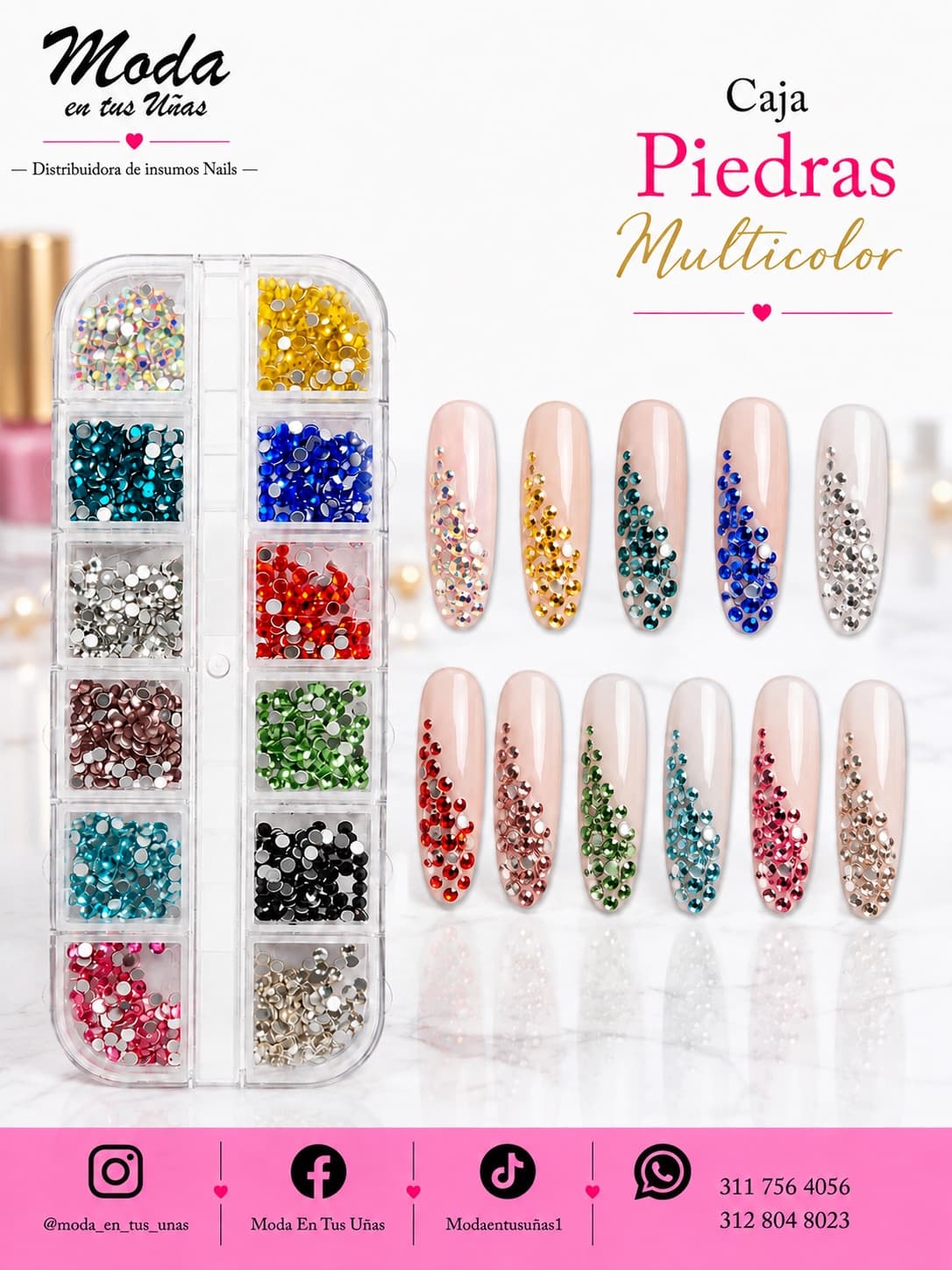 CAJA PIEDRAS MULTICOLOR. S 5.
