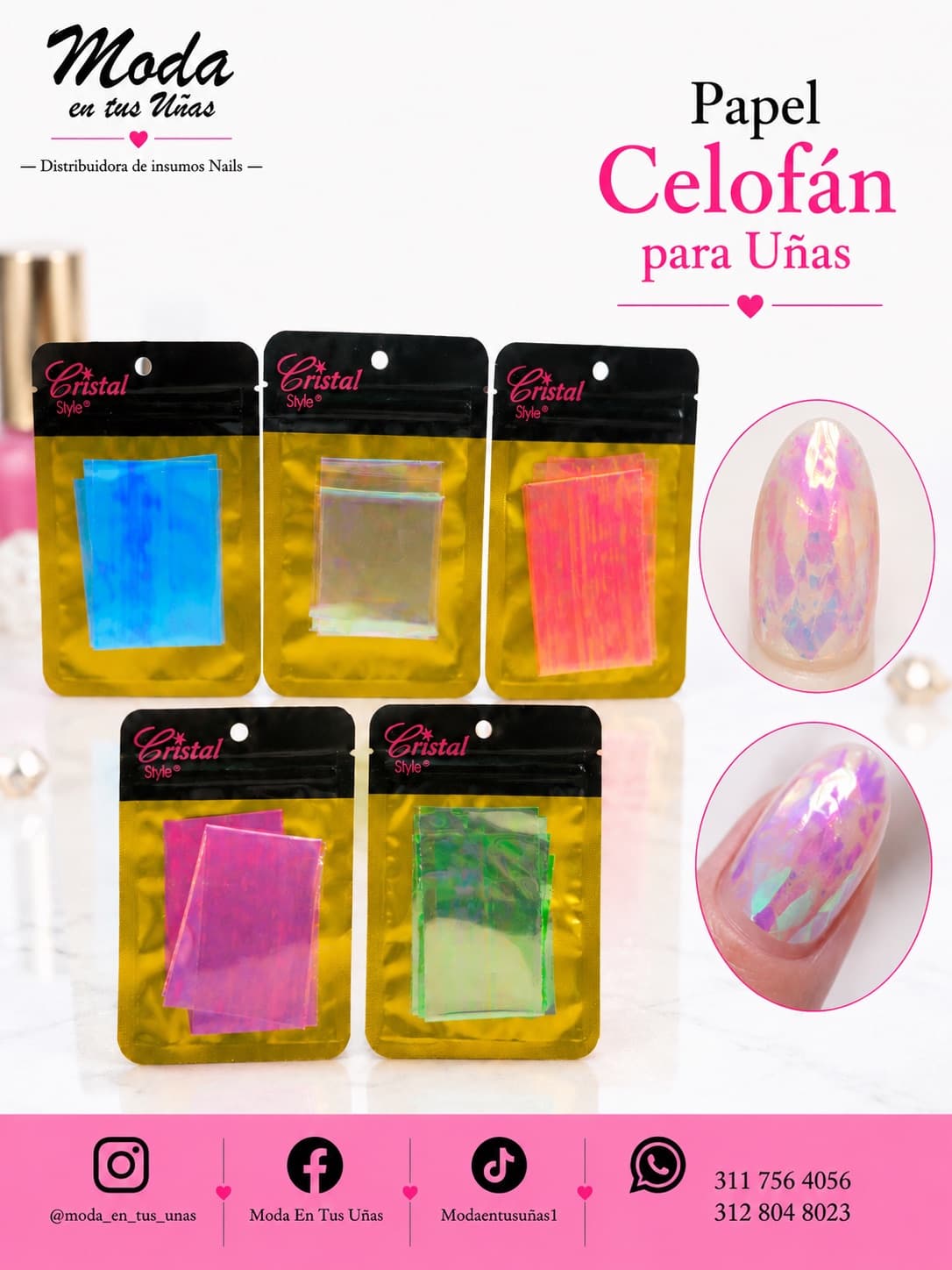 PAPEL CELOFÁN UÑAS