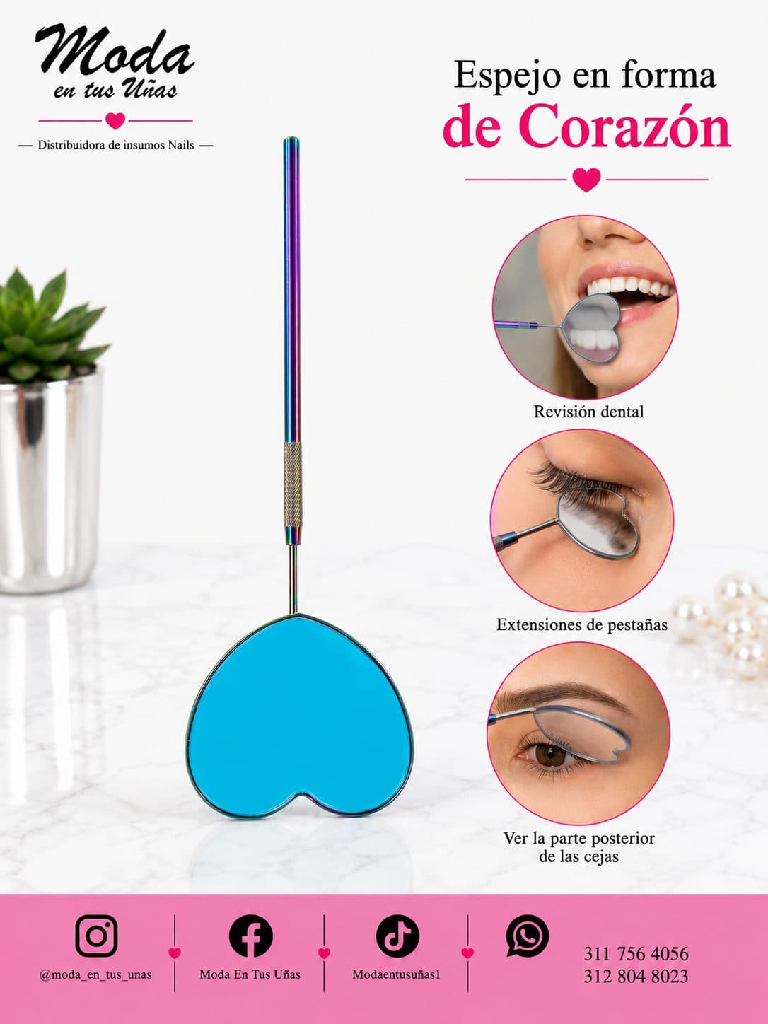 ESPEJO CORAZON MULTIUSOS