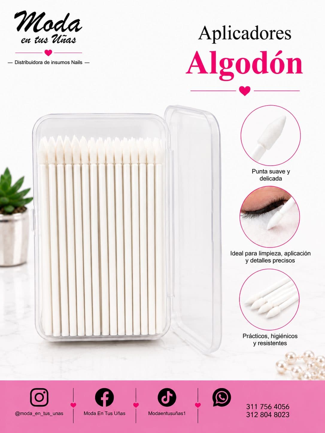 APLICADORES ALGODONX100