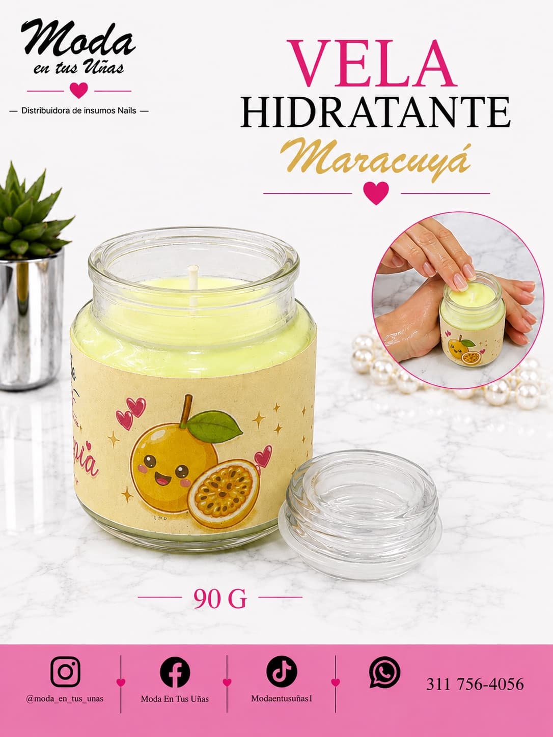 VELA HIDRATANTE 90g Maracuya