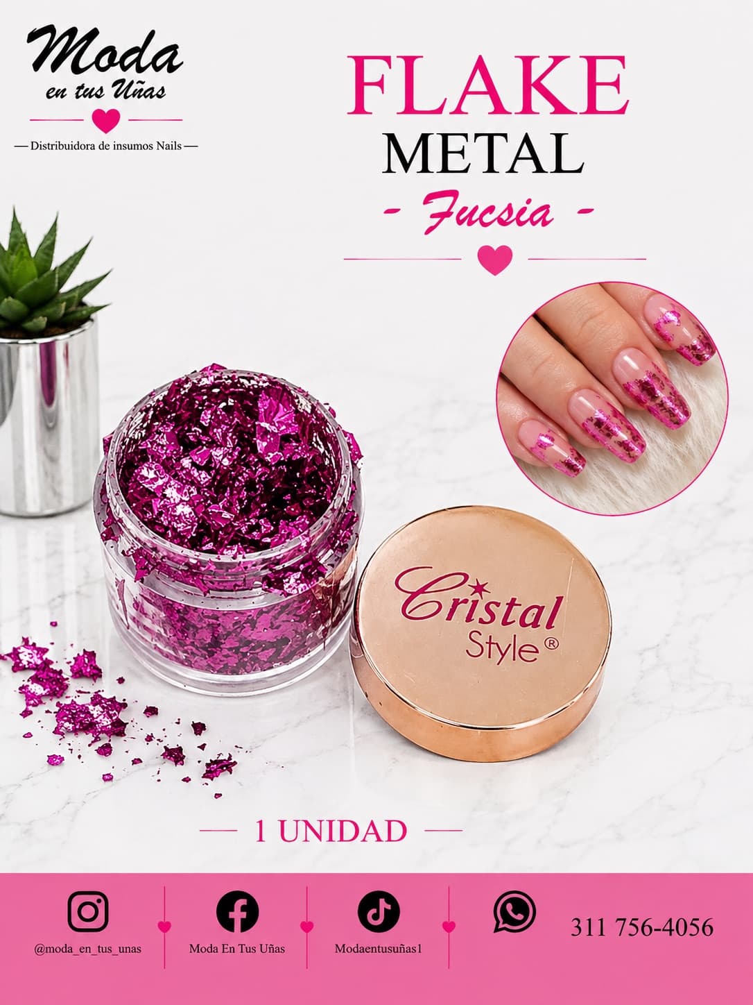 FLAKE TONO FUCSIA