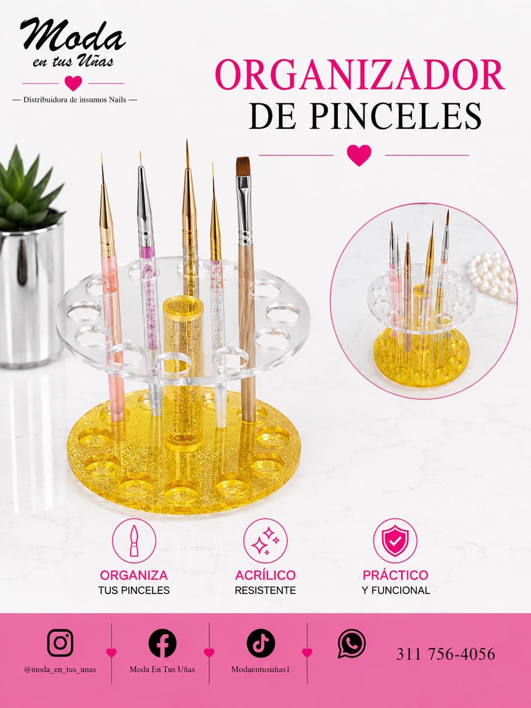 ORGANIZADOR PINCELES circulo