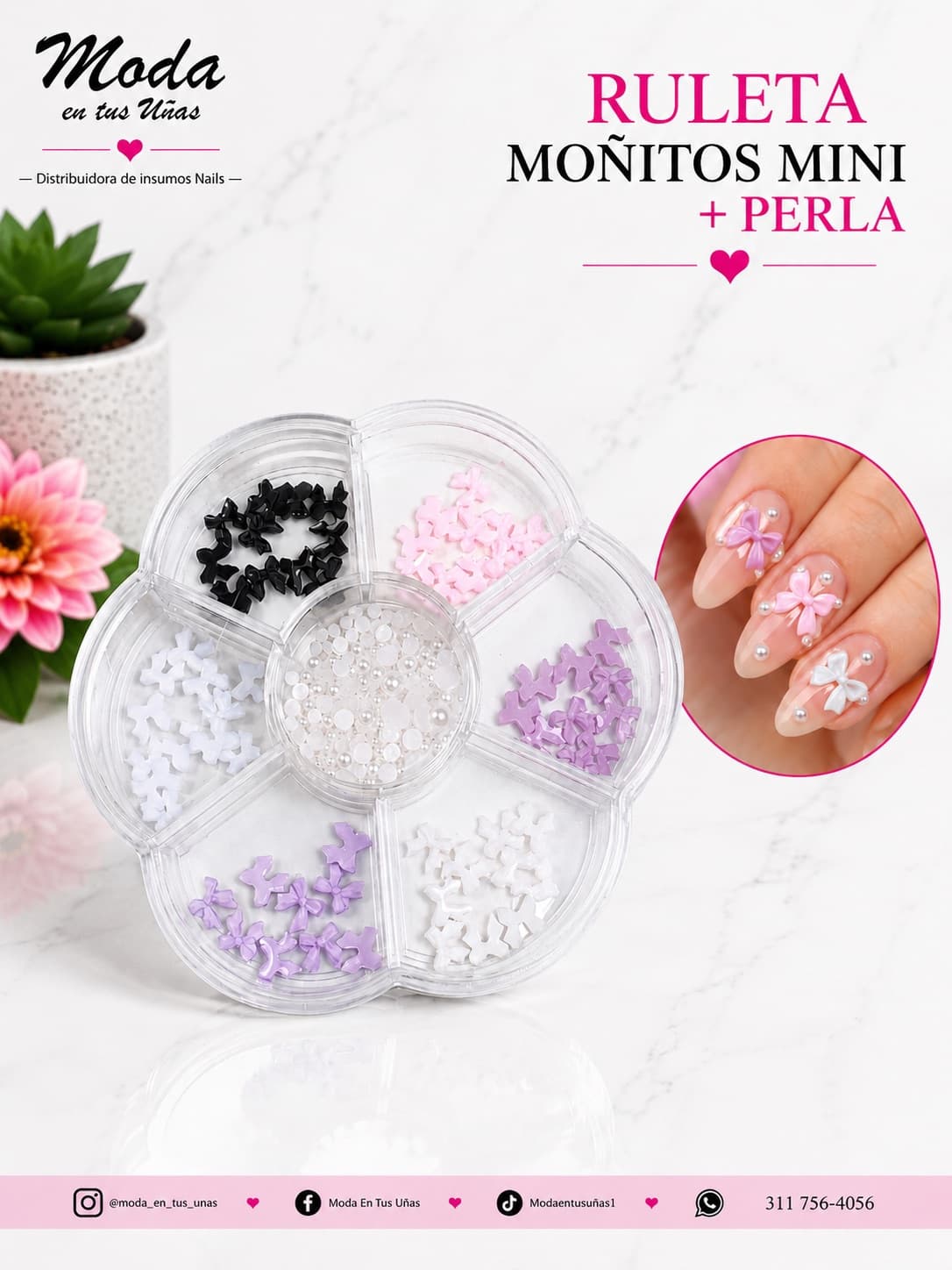 RULETA MOÑITOS MINI + PERLA