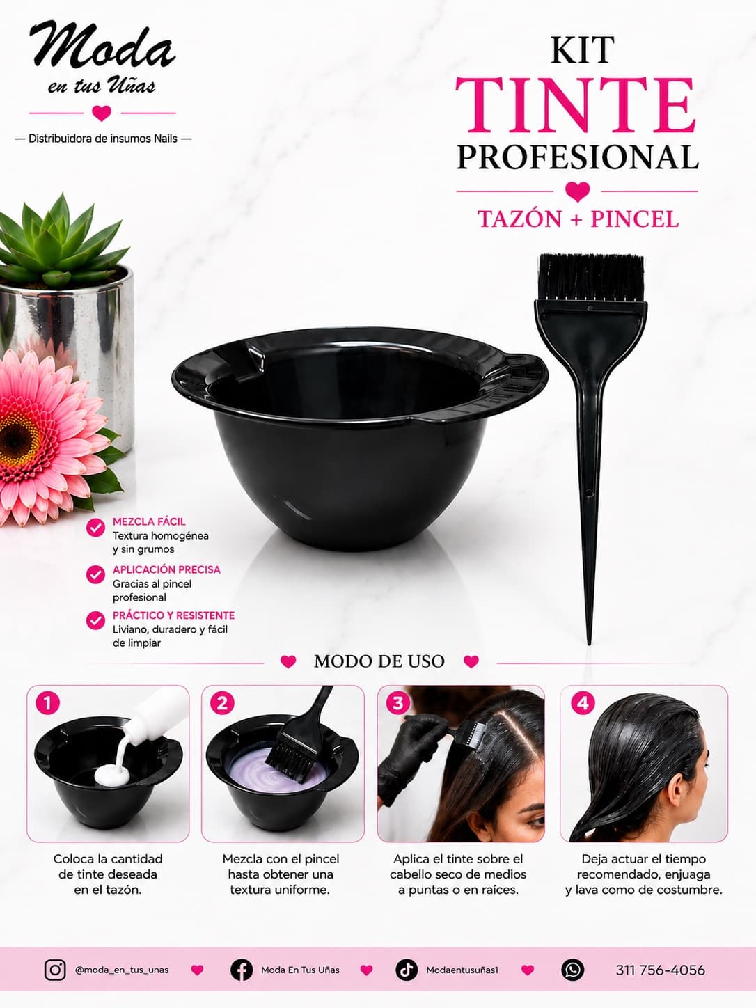 KIT TAZÓN Y BROCHA TINTURA