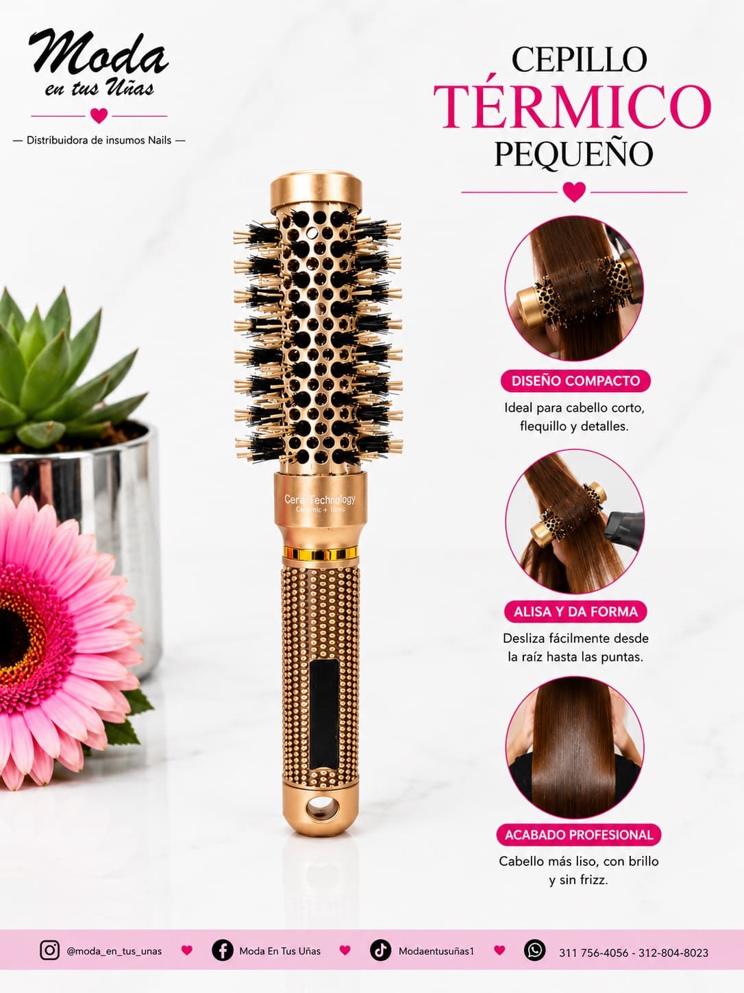 CEPILLO TÉRMICO PELUQUERÍA ( pequeño )