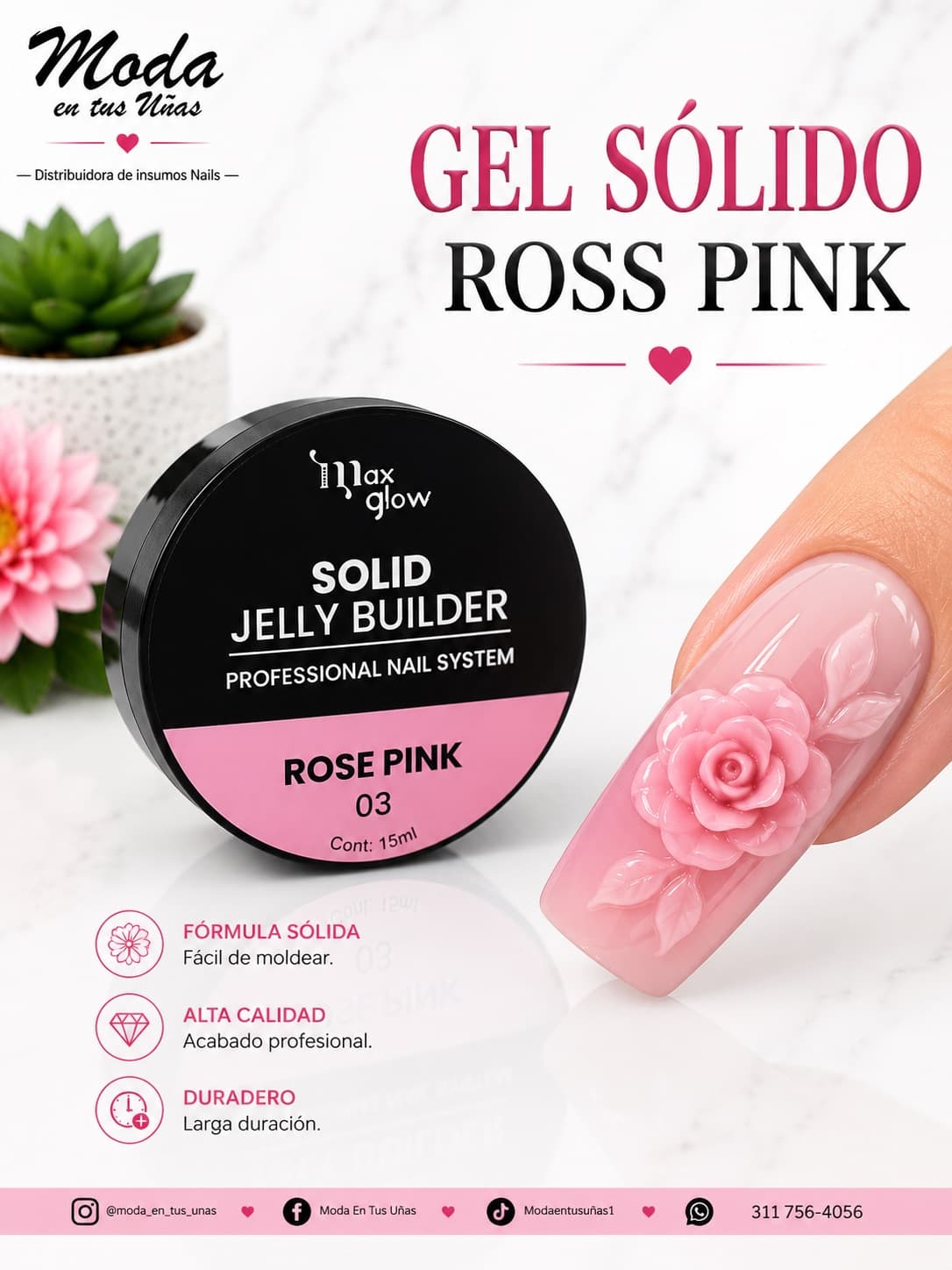 GEL SÓLIDO ROSE PINK