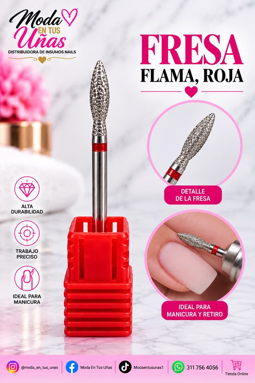 BROCA FLAMA BANDA ROJA