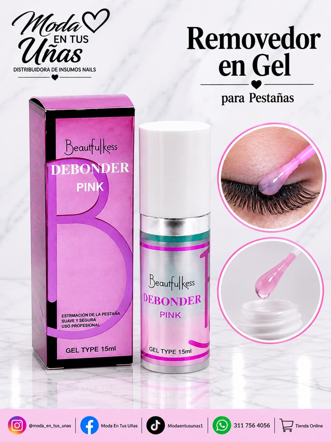 REMOVEDOR EN GEL PARA PESTAÑAS