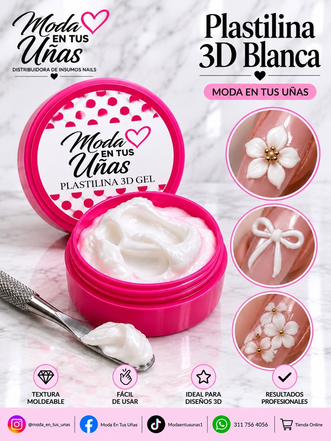 PLASTILINA BLANCA 3D