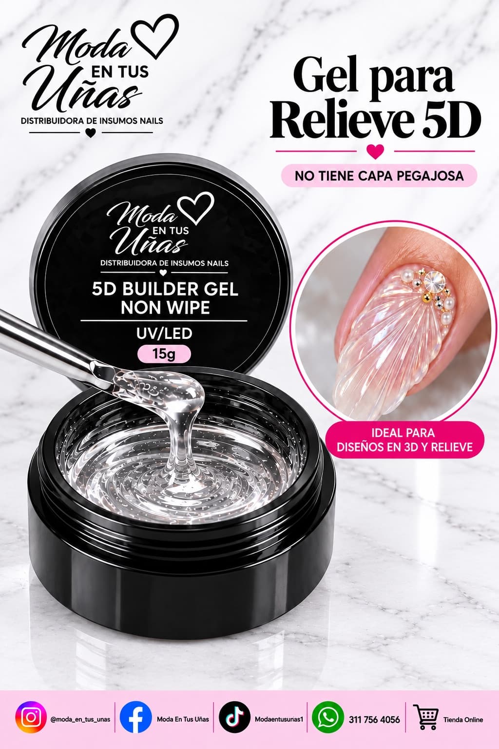 GEL 5D PARA RELIEVES / NO TIENE CAPA PEGAJOSA