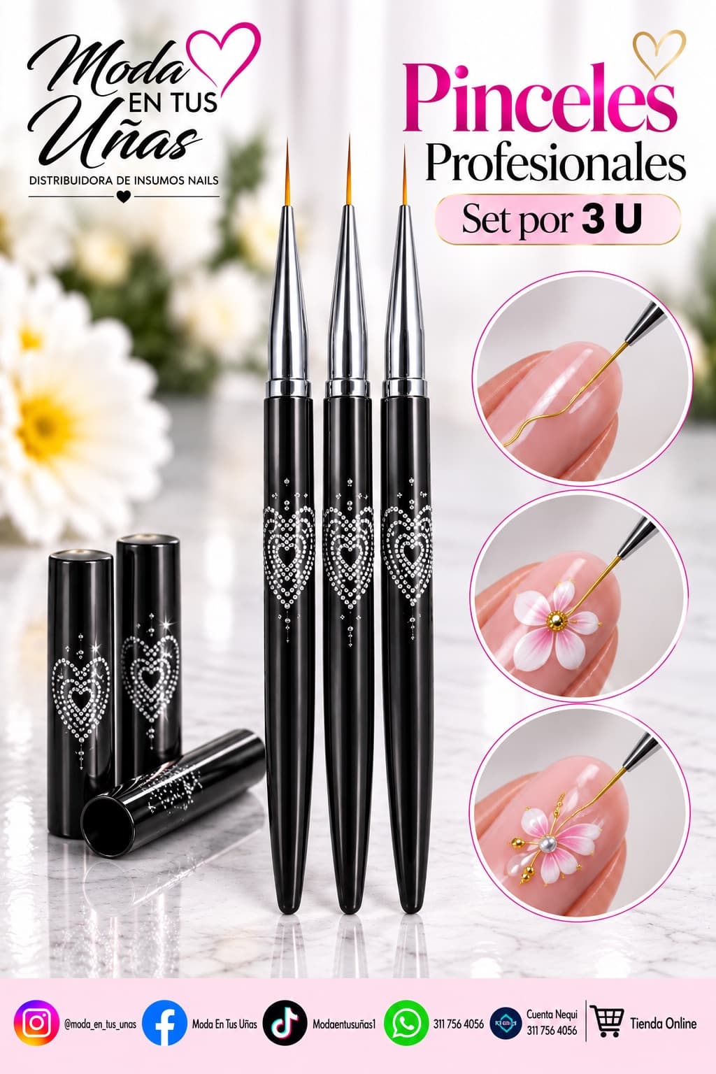 PINCEL LINER X3 Tapa negra