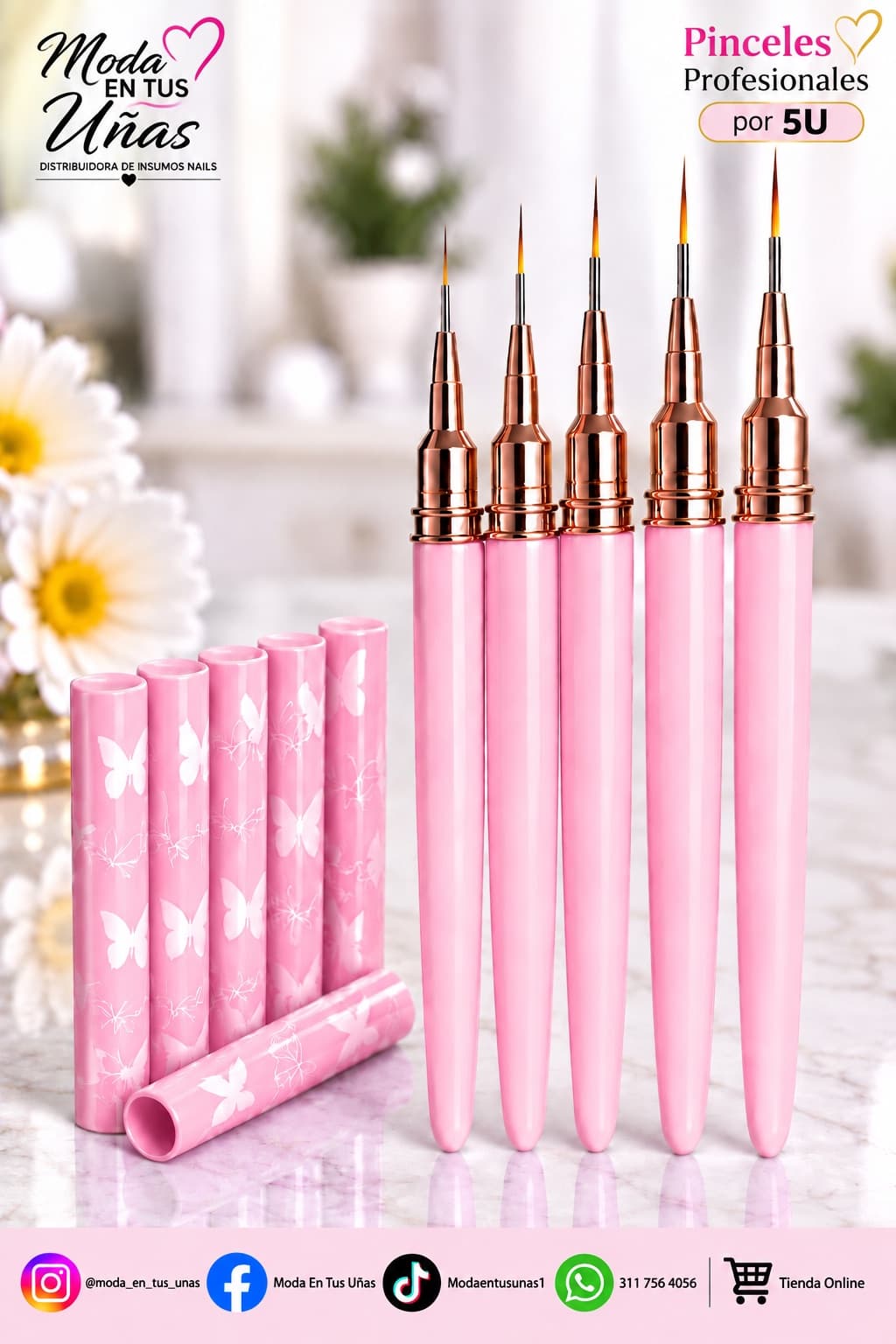PINCEL LINER X5 ( incluye tapa $
