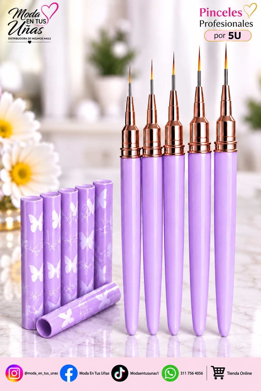 PINCEL LINER X5 - ( con tapita )