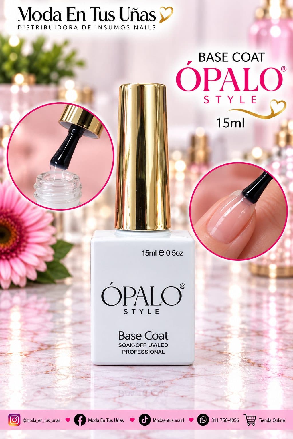 BASE COAT OPALO 15 ML