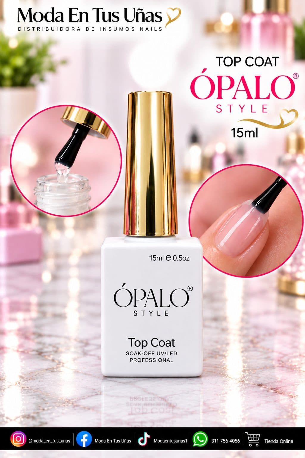TOP COAT OPALO 15 ml