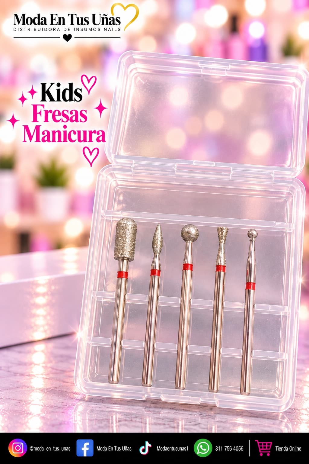 KIT BROCAS MANICURA X5