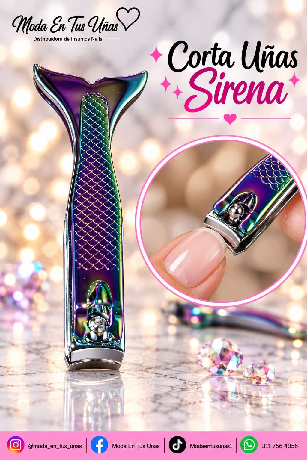 CORTA UÑAS SIRENA -Tamaño grande