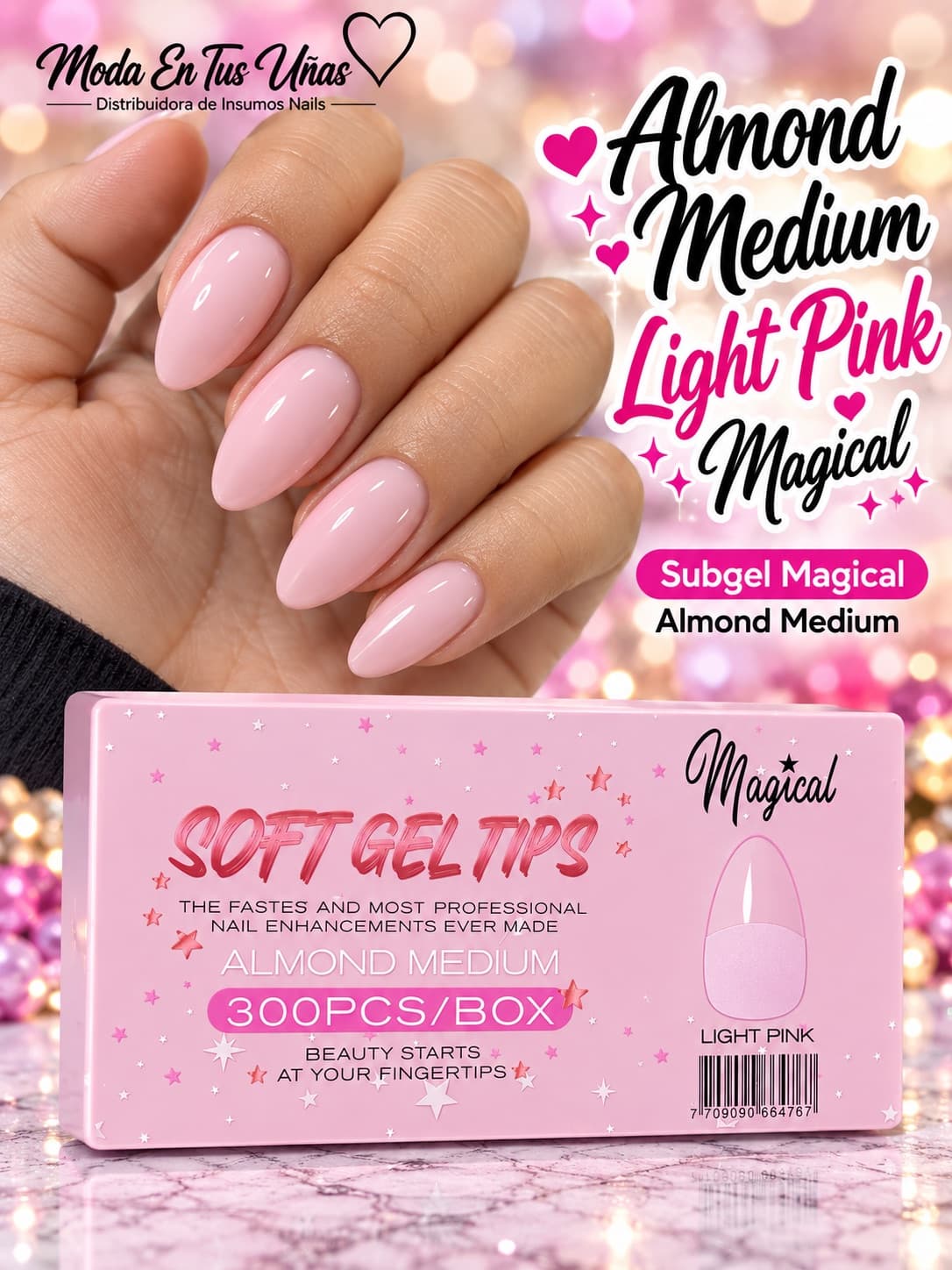 SOFT GEL ALMOND MEDIUM -LIHT PINCK